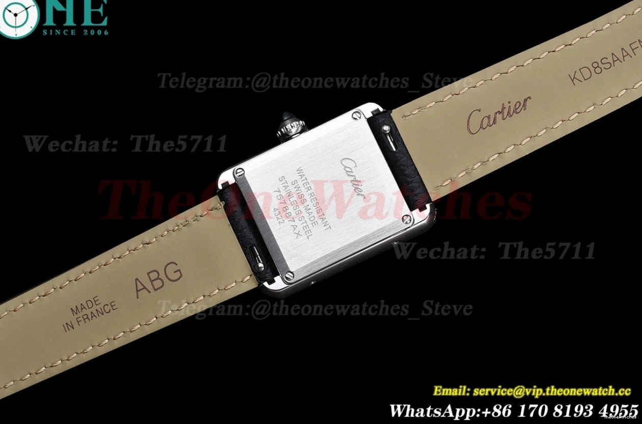 K11F On Black Strap Small Quartz Tank Must dial White 0513